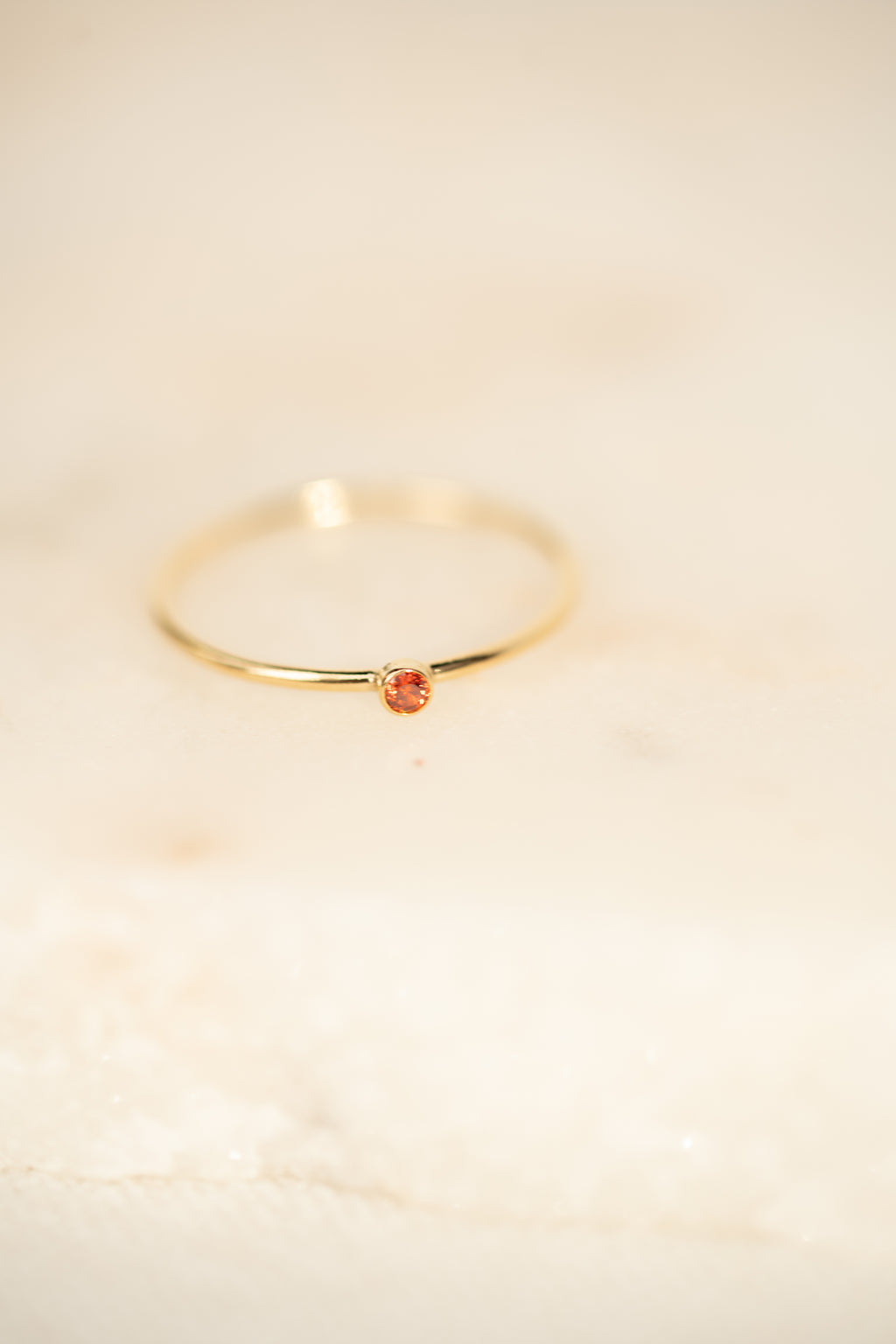 Red CZ Gemstone Ring
