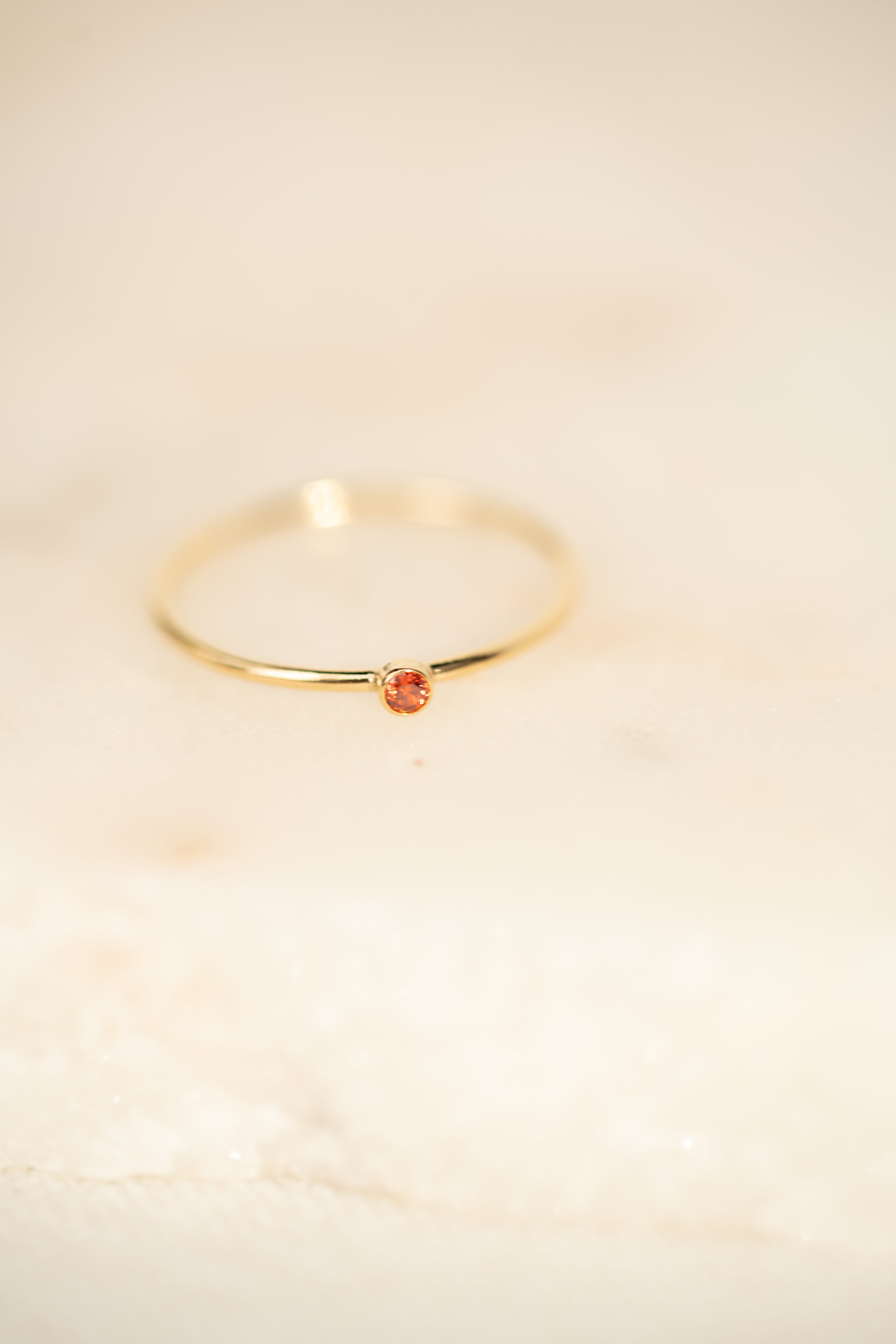 Red CZ Gemstone Ring