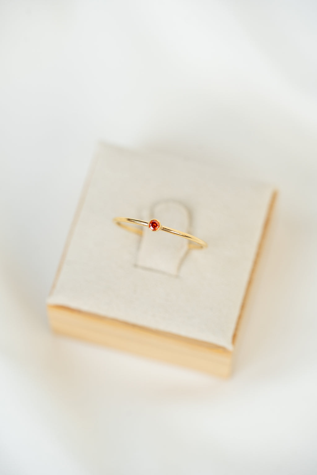 Red CZ Gemstone Ring