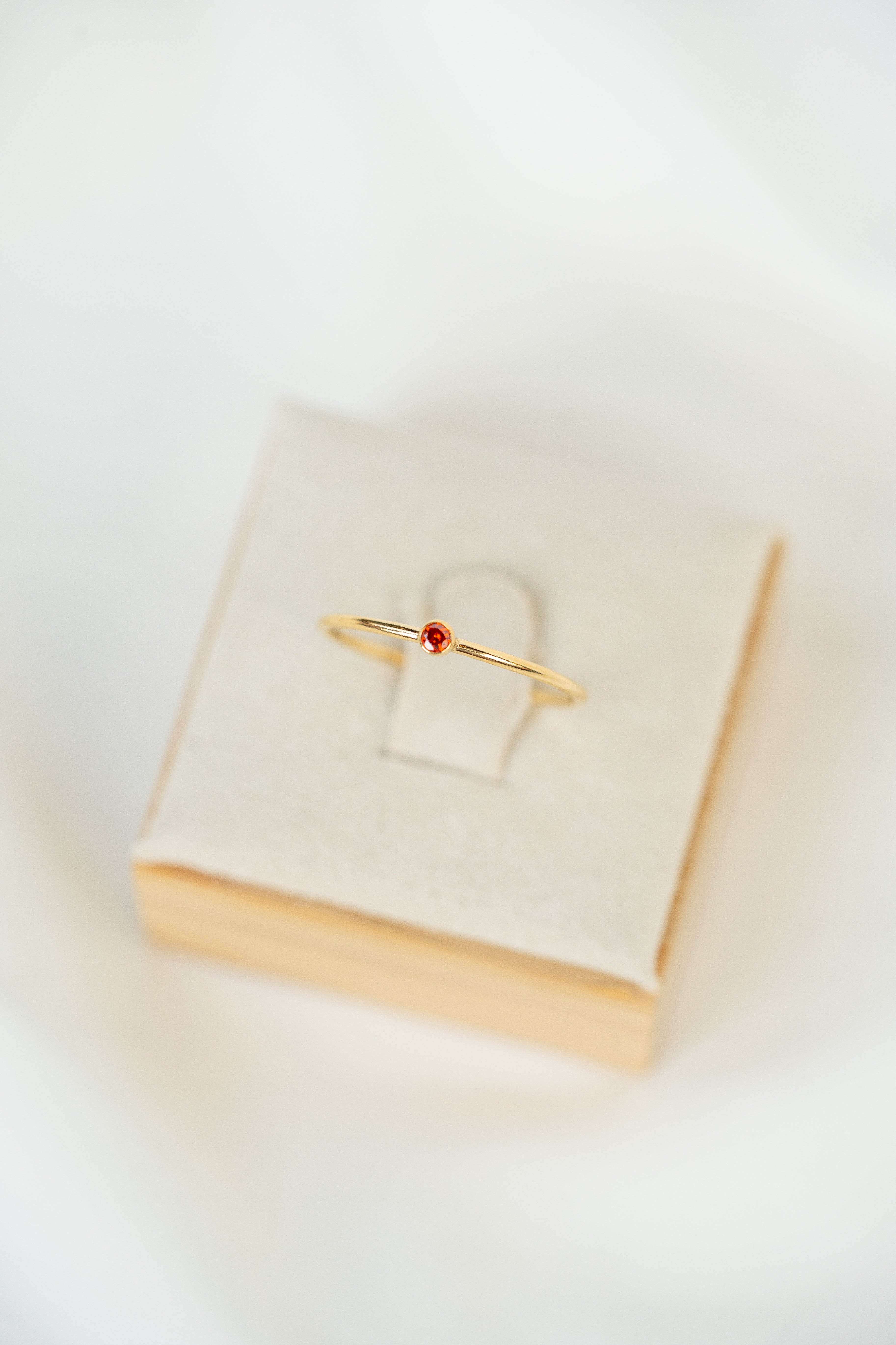 Red CZ Gemstone Ring