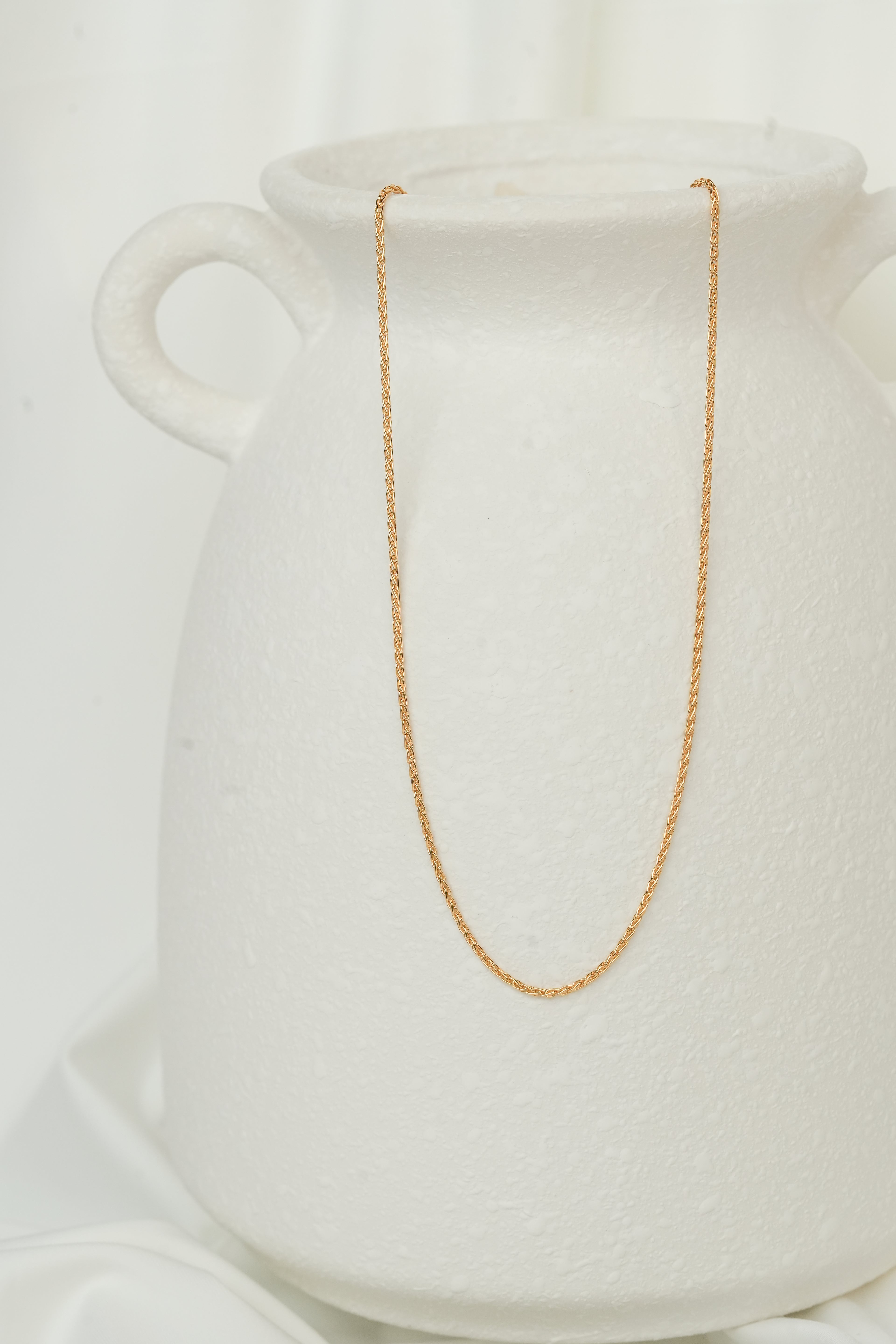 The Skinny Gold Wheat Necklace - 14K Gold Filled