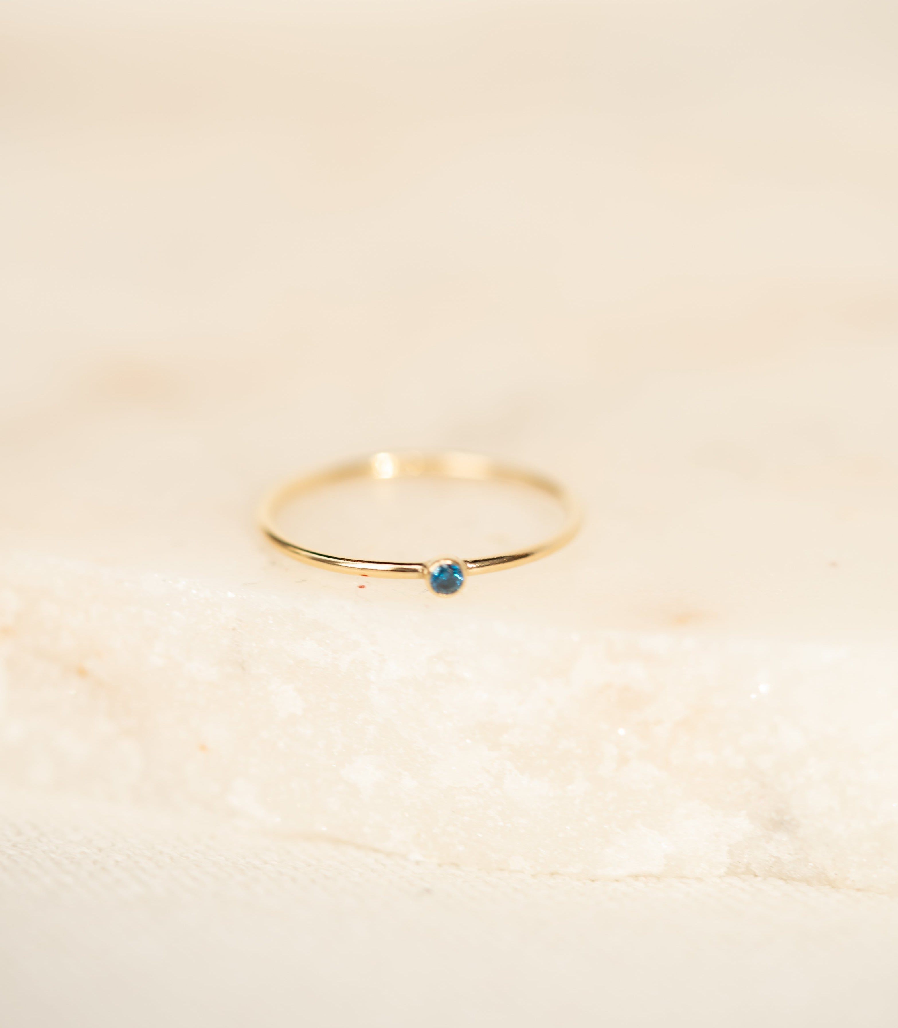 Swiss Blue CZ Gemstone Ring