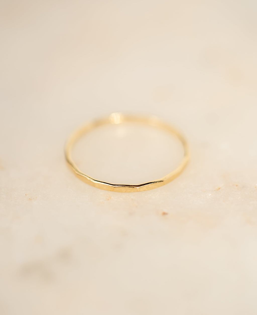 Thin Hammered Ring