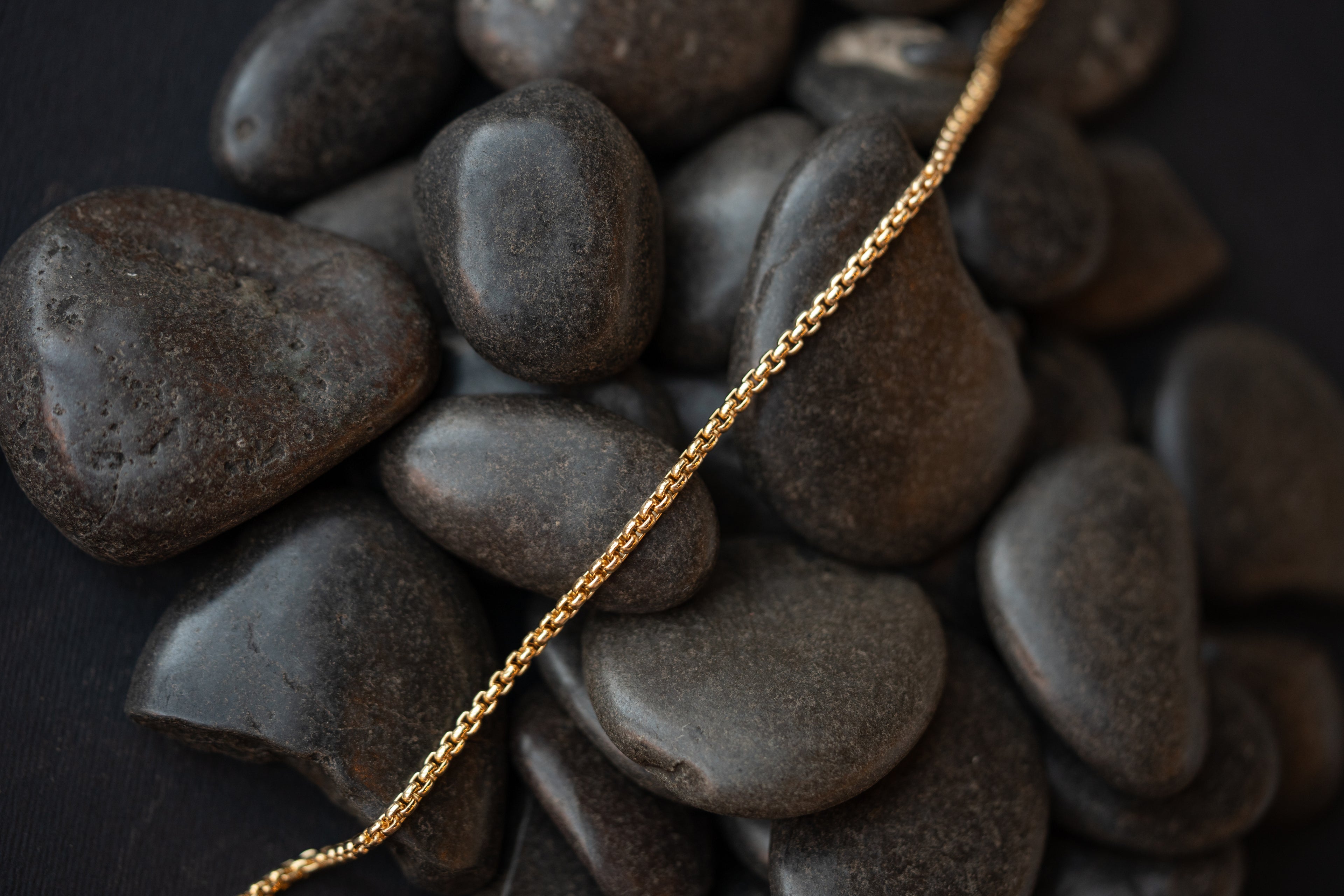 Men's Gold Box Chain Bracelet