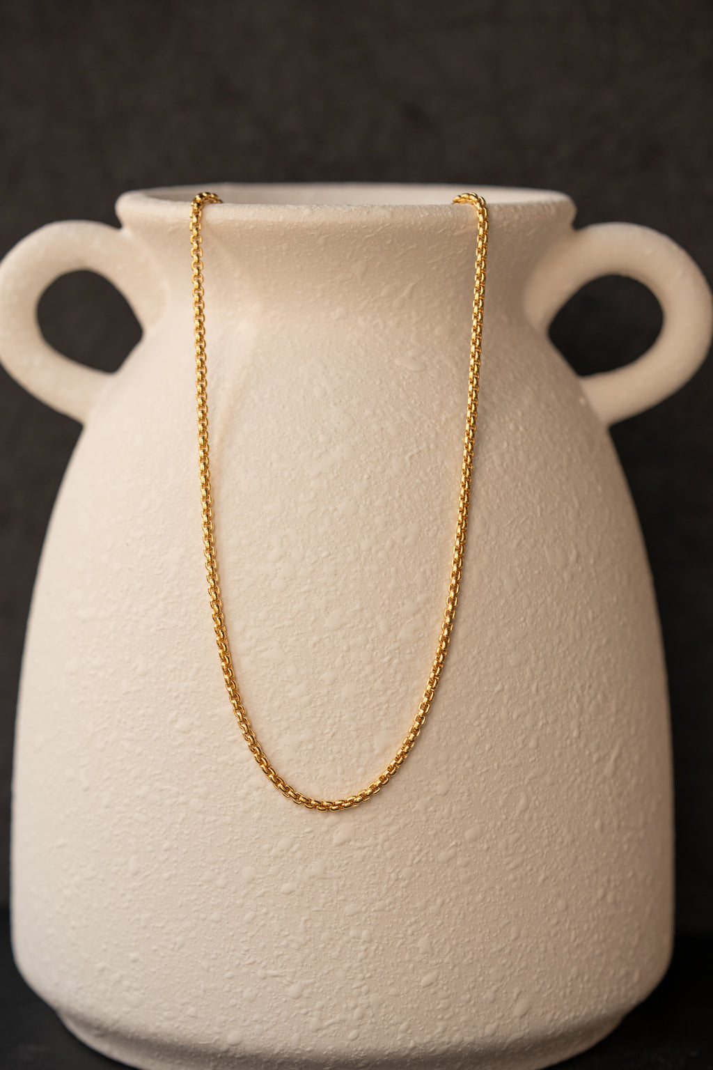 Men's Gold Box Chain Necklace
