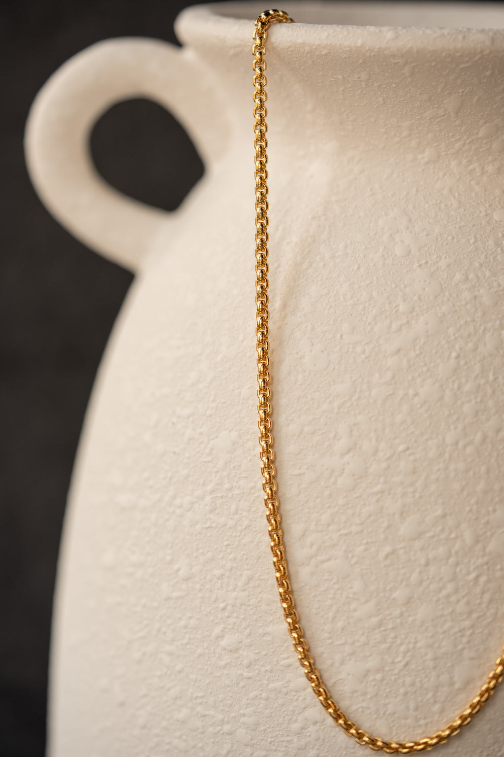 Men's Gold Box Chain Necklace