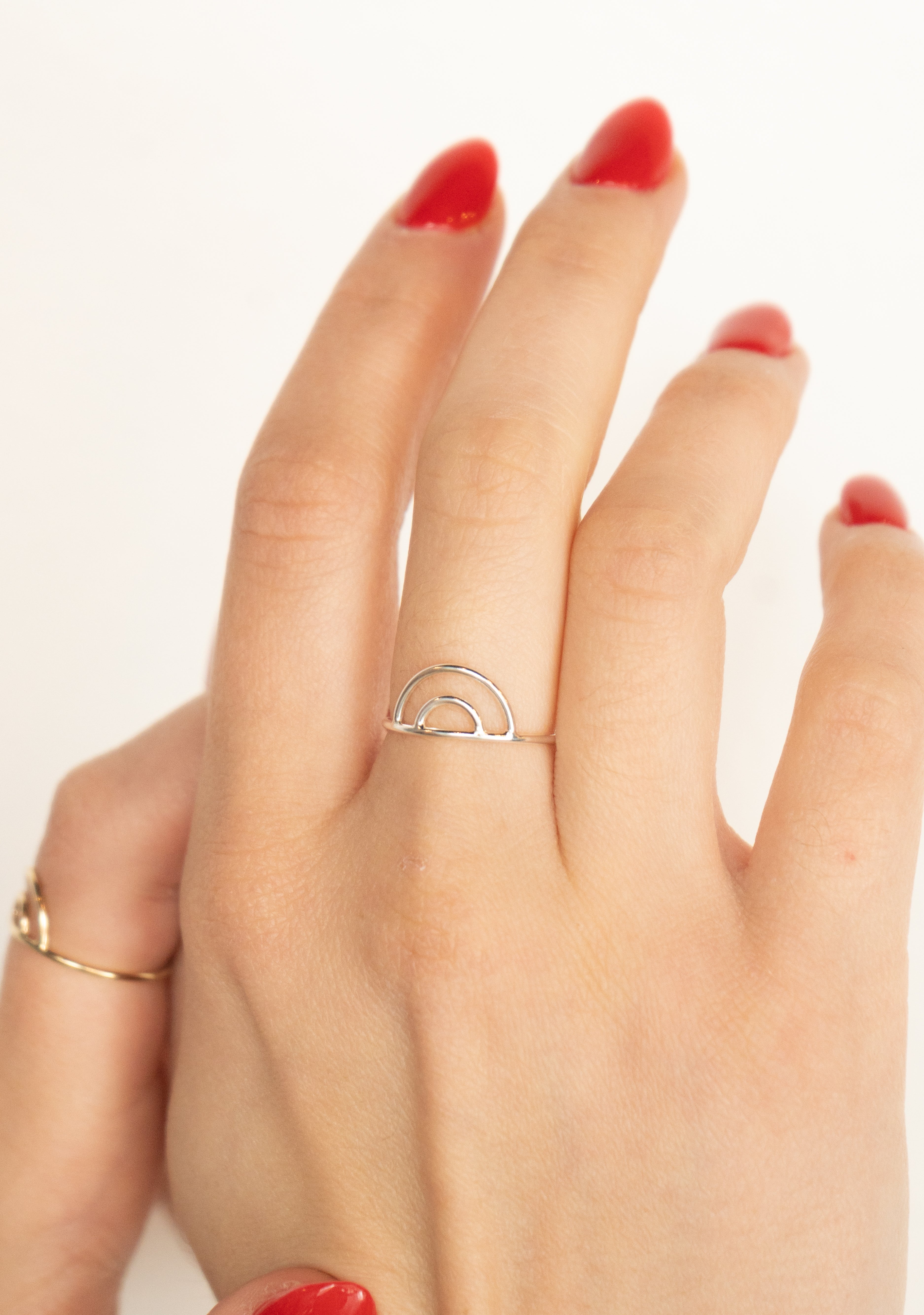 Double Arch Ring - Sterling Silver