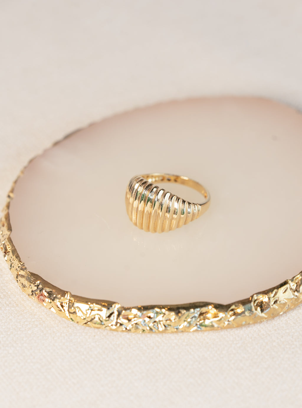 Ridged Dome Ring