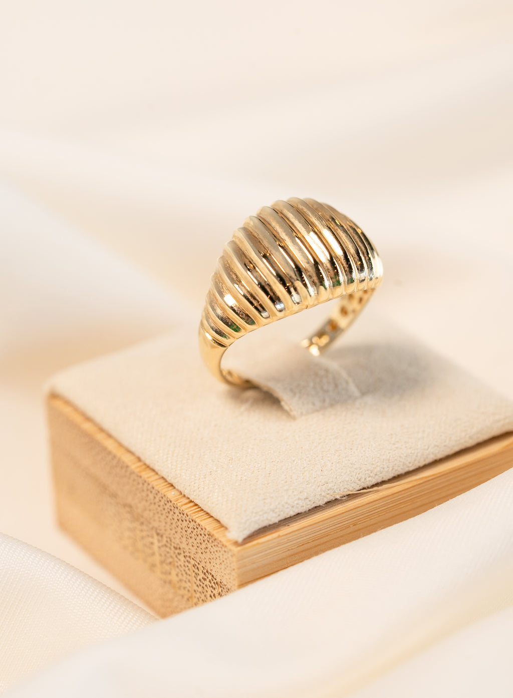 Ridged Dome Ring