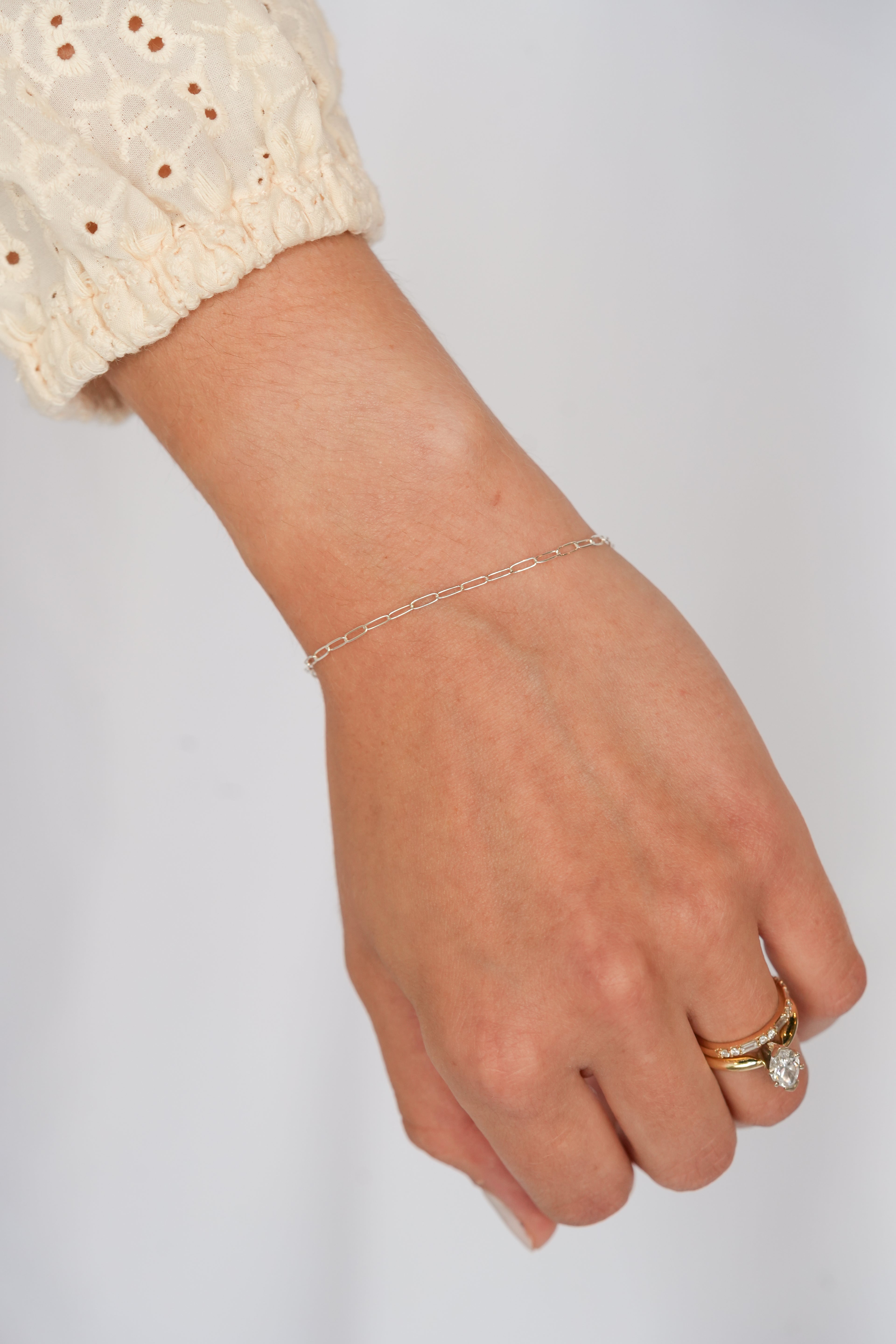 The Skinny Cable Bracelet - Sterling Silver