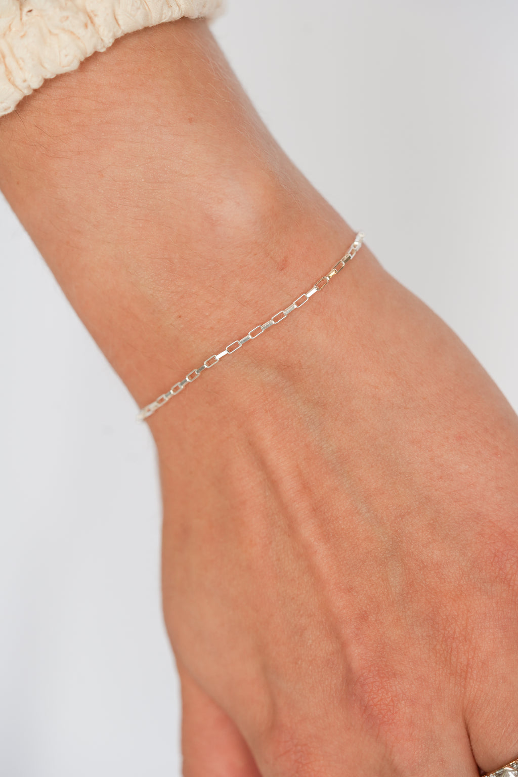 The Tiny Block Bracelet - Sterling Silver