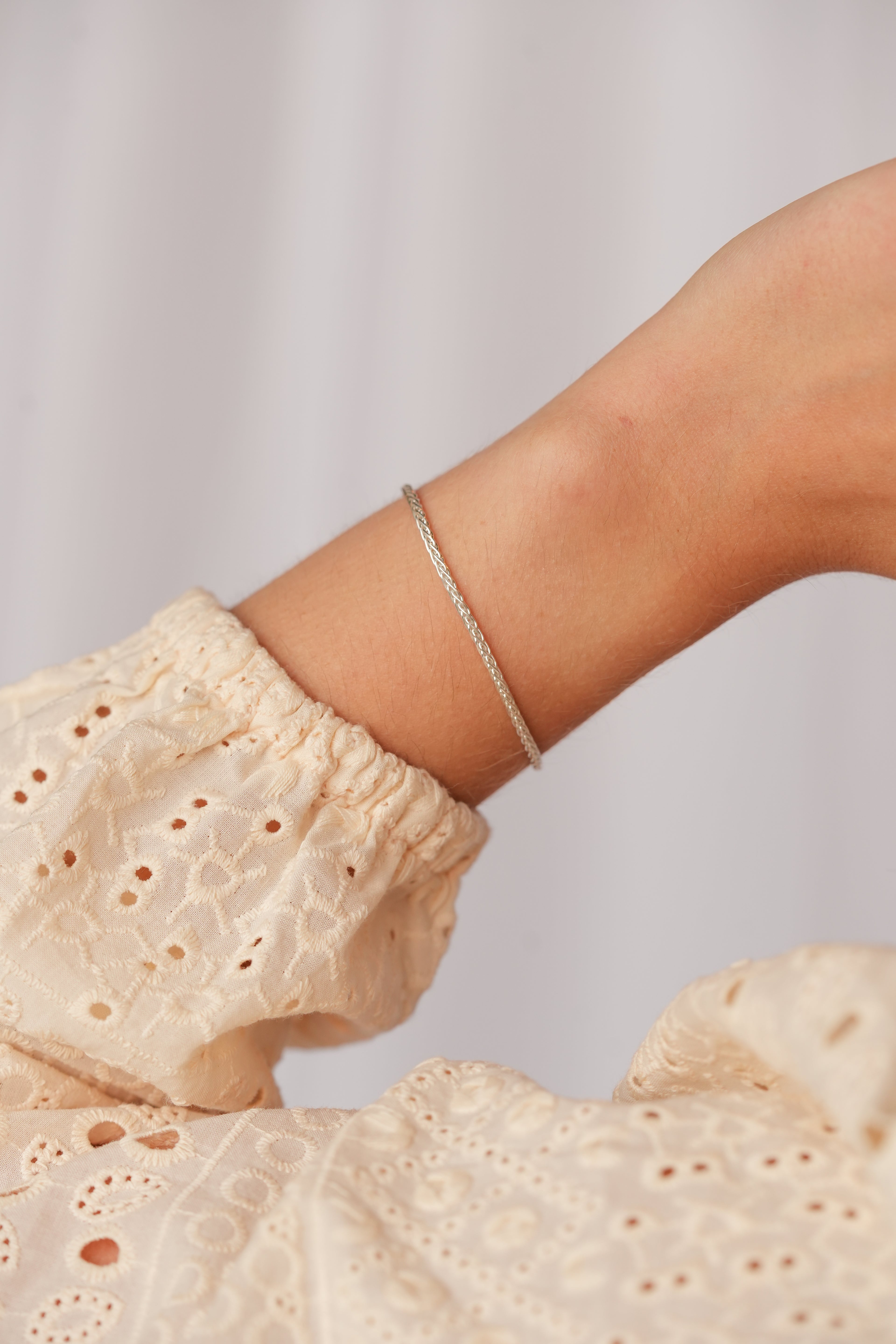 The Silver Wheat Bracelet - Sterling Silver
