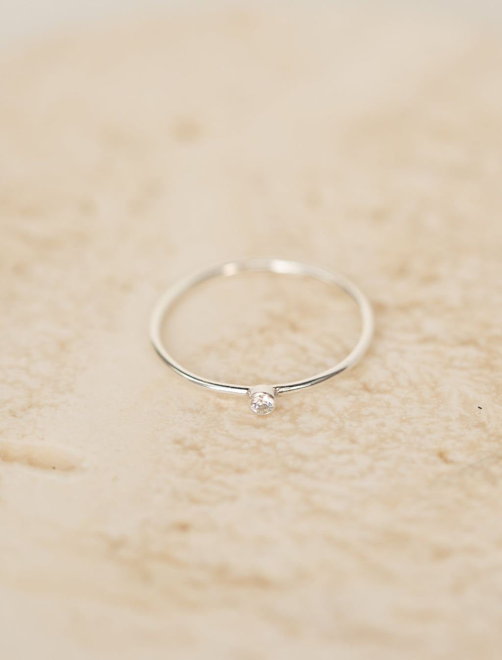 Clear CZ Gemstone Ring