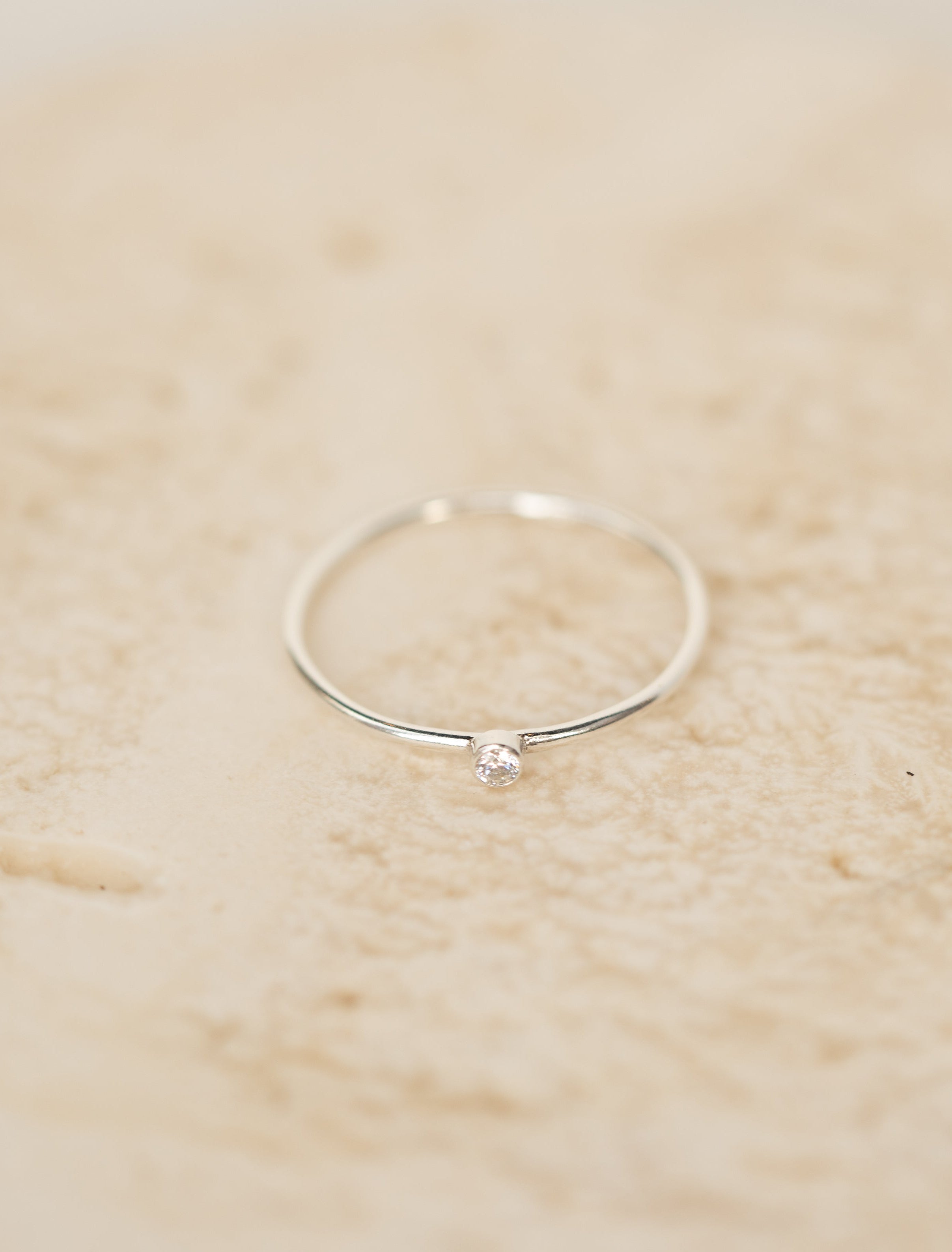 Clear CZ Gemstone Ring
