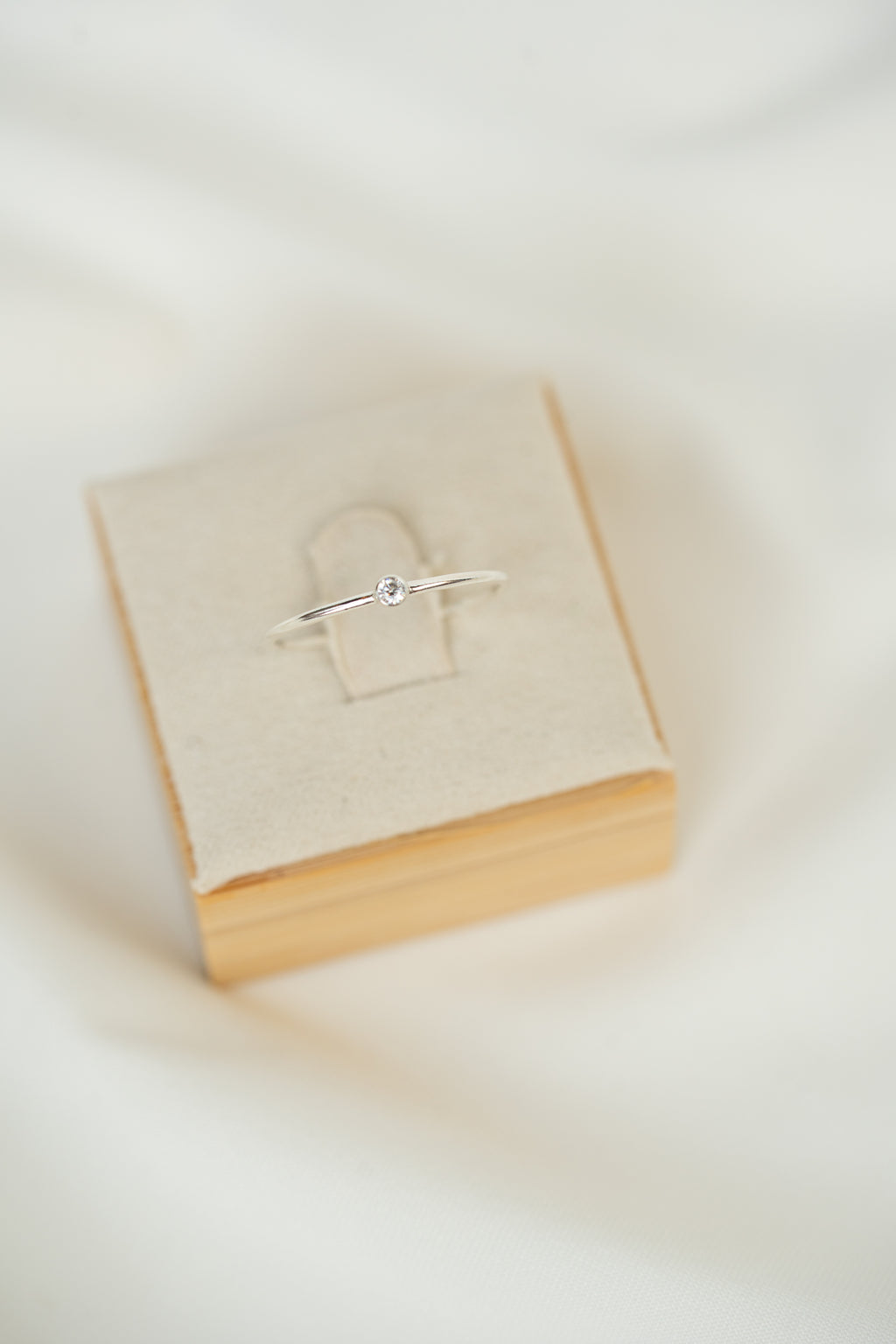 Clear CZ Gemstone Ring