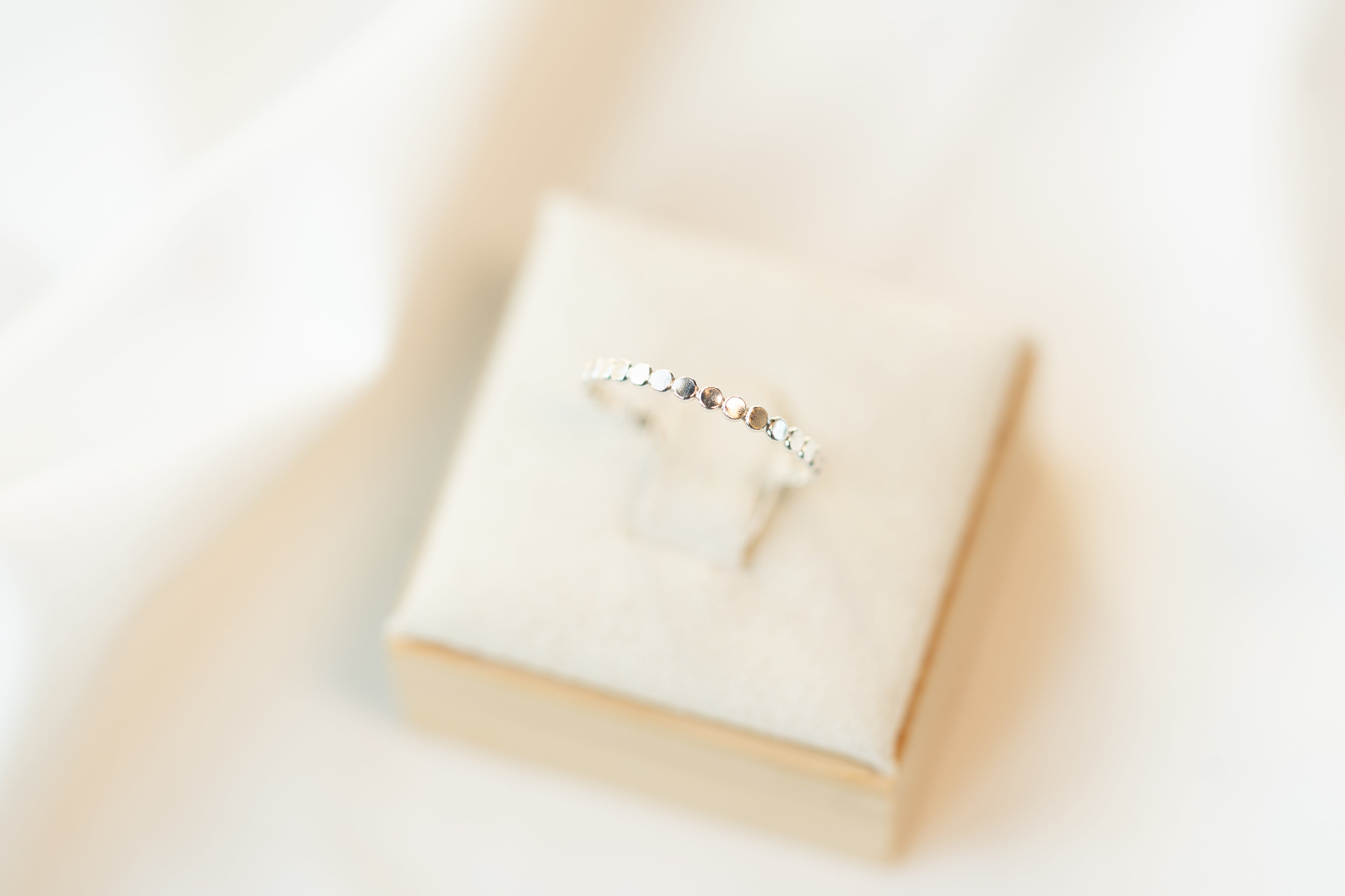 Thin Flat Beaded Ring