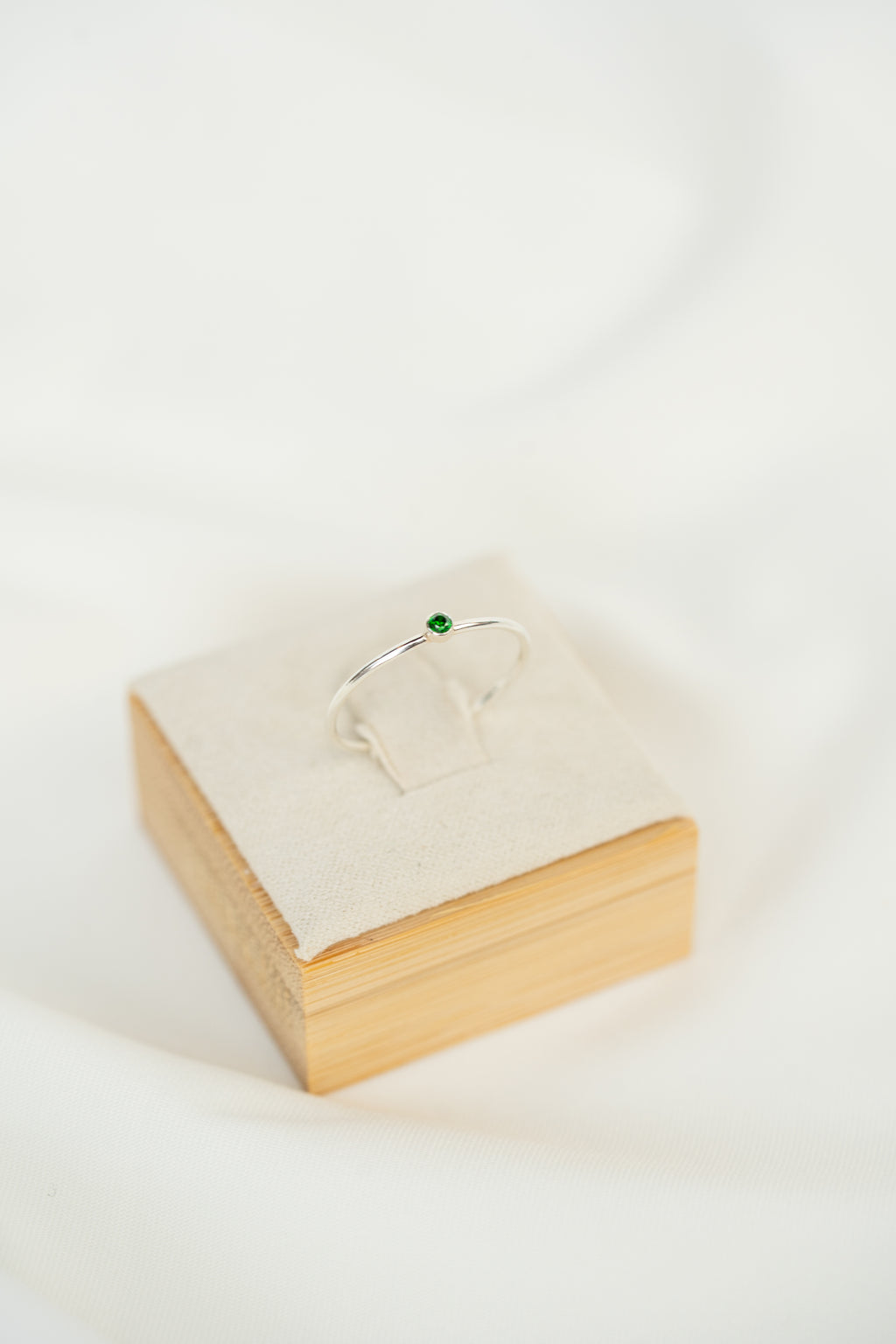 Green CZ Gemstone Ring