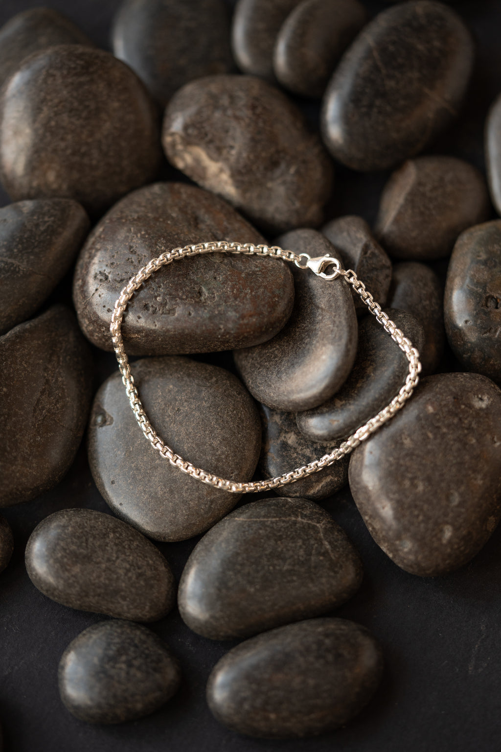 Men's Silver Box Chain Bracelet