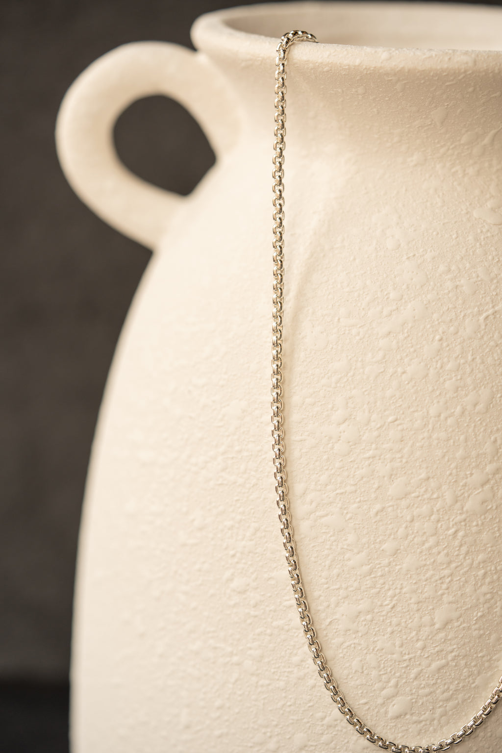 Men's Silver Box Chain Necklace
