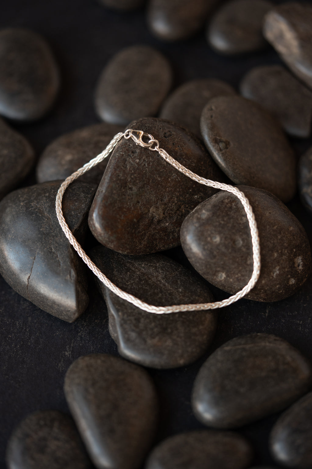 Men's Silver Wheat Bracelet