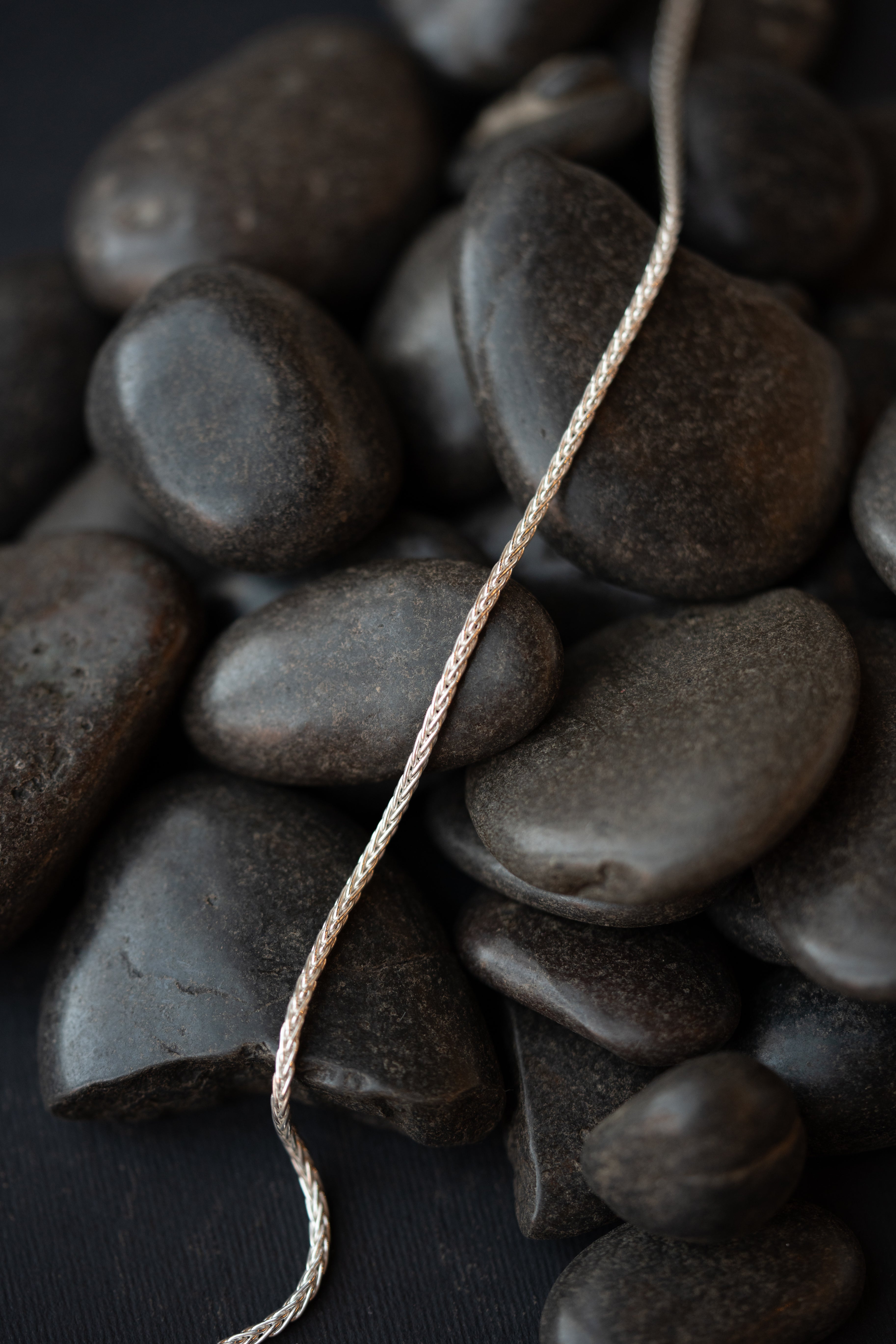 Men's Silver Wheat Bracelet
