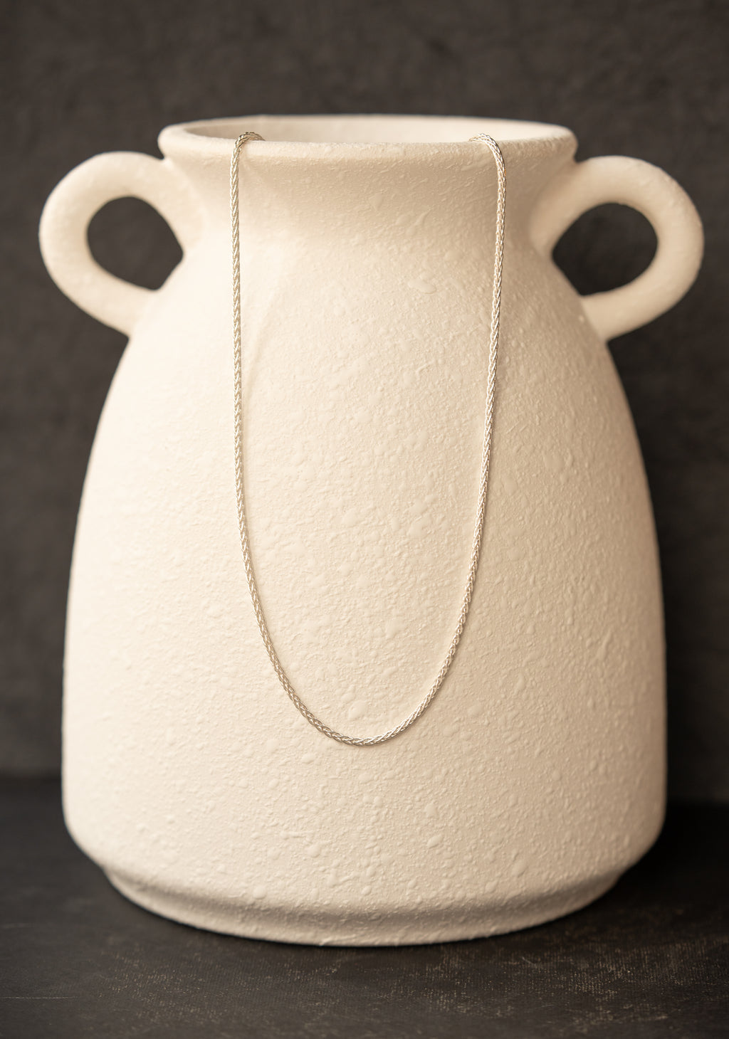 Men's Silver Wheat Necklace