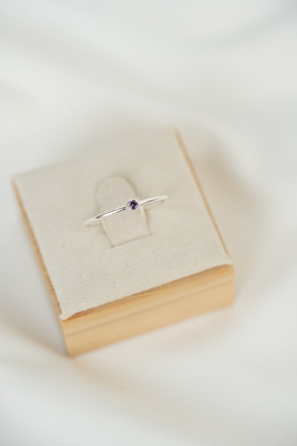 Purple CZ Gemstone Ring