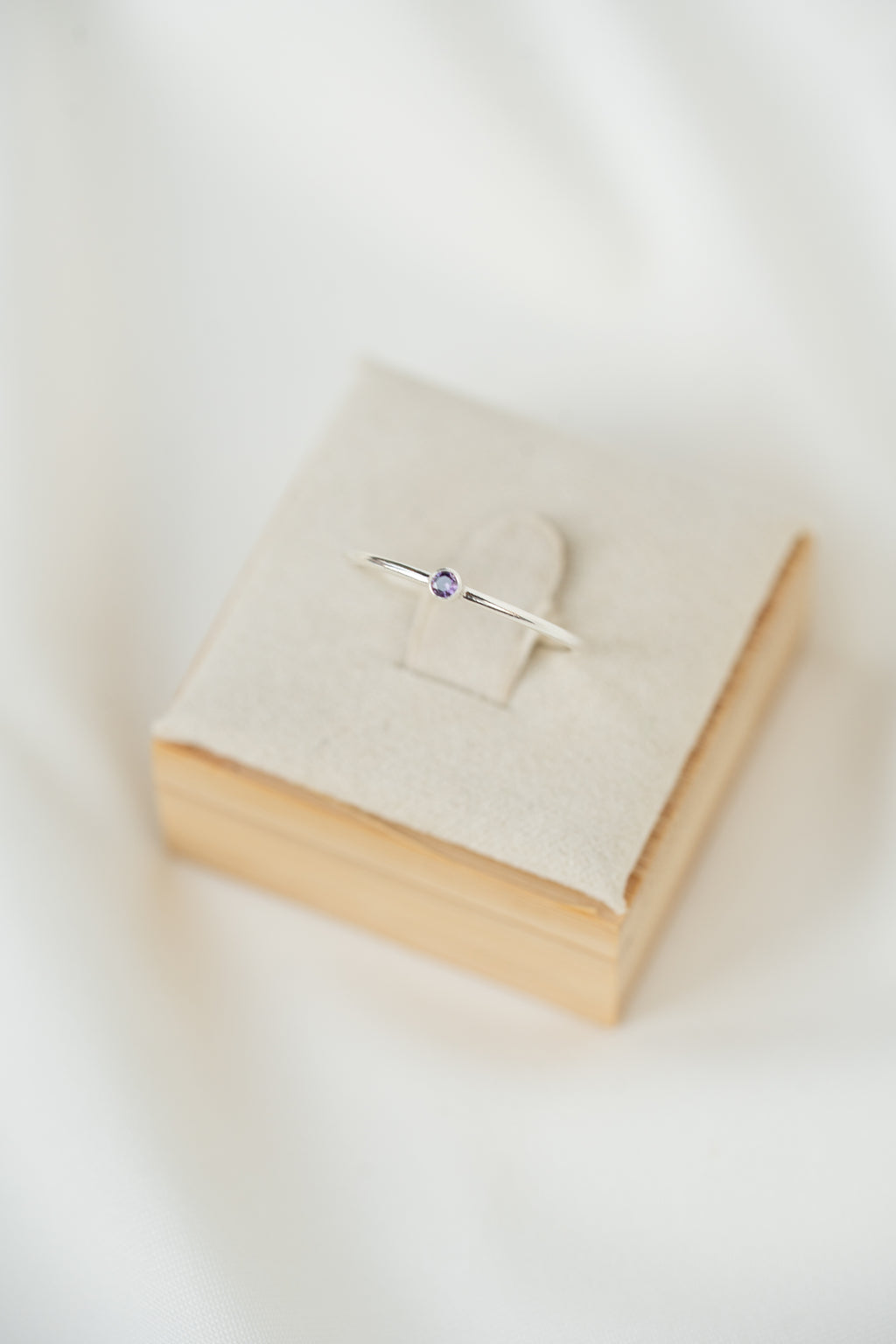 Purple CZ Gemstone Ring