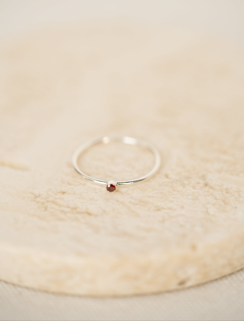 Red CZ Gemstone Ring