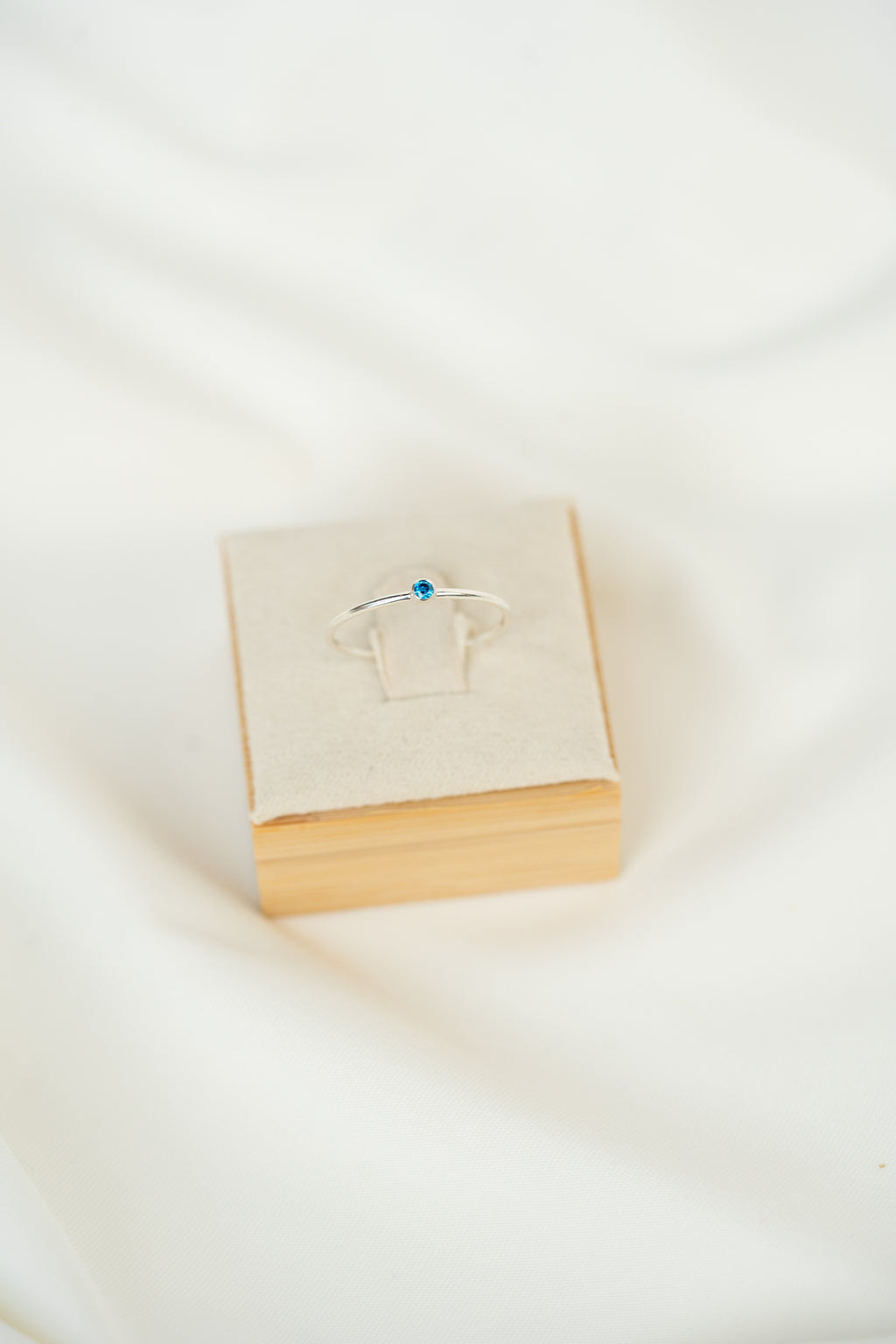 Swiss Blue CZ Gemstone Ring