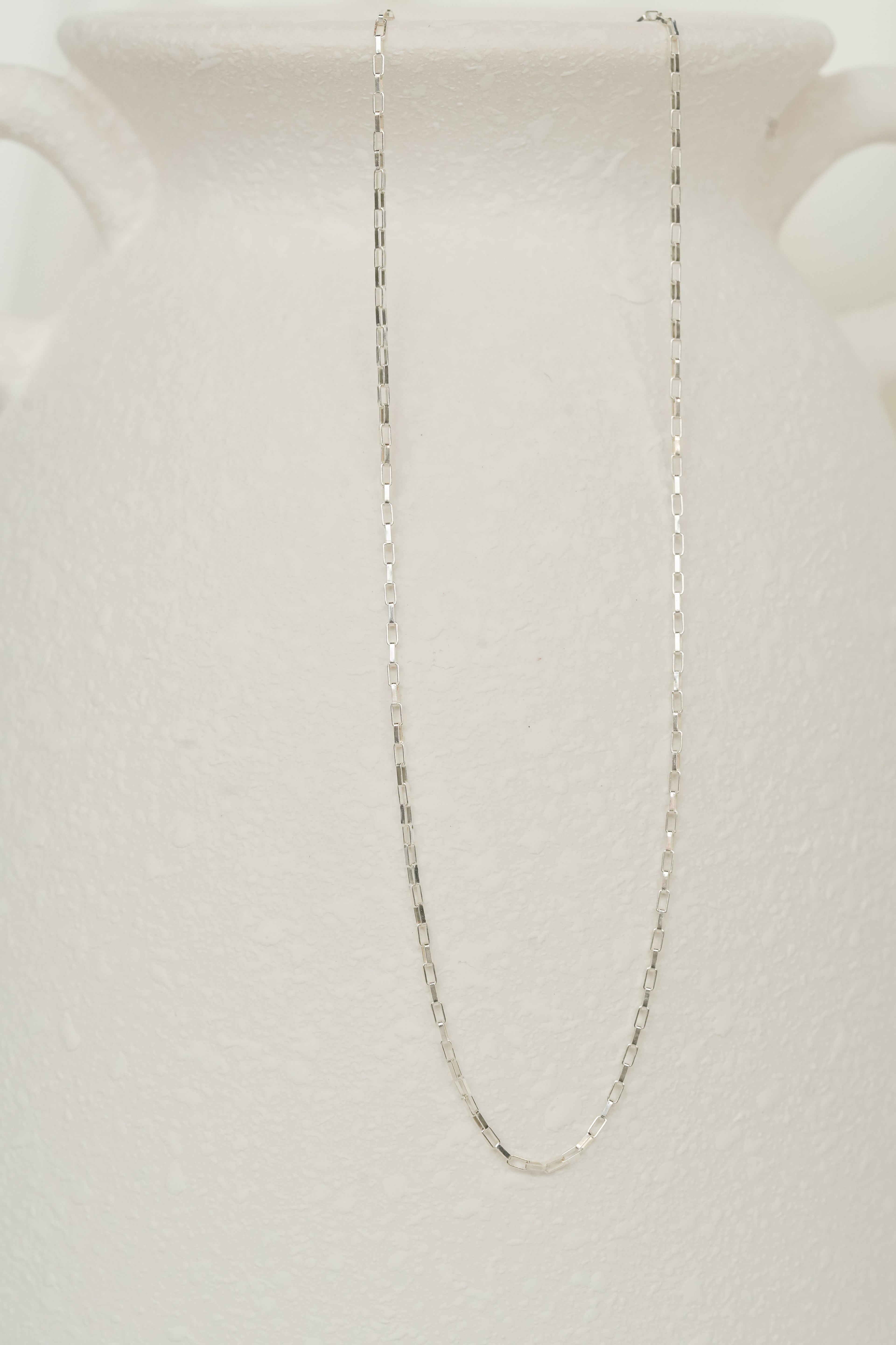The Tiny Block Necklace - Sterling Silver